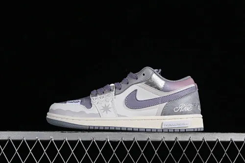 All categories Air Jordan Jordan series basketball shoes Air Jordan 1 Low Air Jordan 1 Low AJ1 Joe 1 Panda Prank Modern Wei Realm Gray Series Medal of the Rose Low-top cultural retro basketball shoes 553560-053